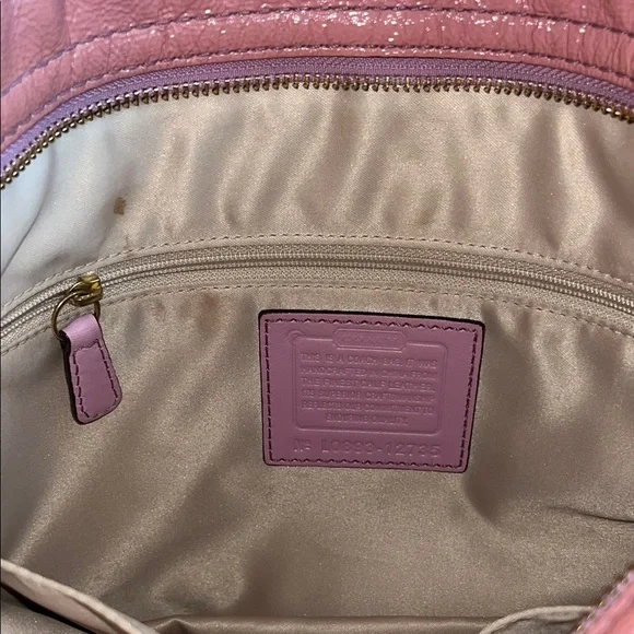 Coach Pink Leather Women's Bag - Picture 2 of 5